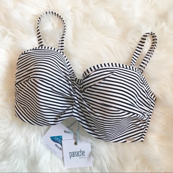 Panache Other - Panache Anya Striped Bandeau Swim Top 34F NWT